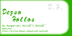 dezso hollos business card